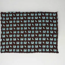 Furnishing Hut Brown Ethnic Motifs 6-Seater Table Cover with Textured details image 4