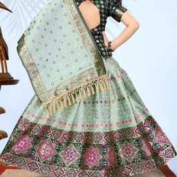 BAESD Girls Thread Work Ready to Wear Lehenga & Blouse With Dupatta image 2