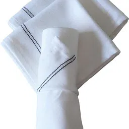 AKsells 100% cotton premium pure white handkerchief for mens and boys ["White"] Handkerchief image 3