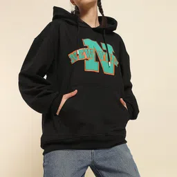 Dogman Women Colourblocked Hooded Sweatshirt-image-17