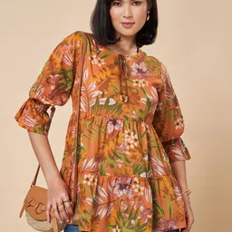Marigold Lane Women A-Line Floral Top-picture-17