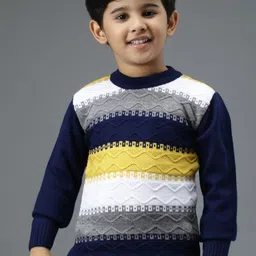 Anixa Boys Pack of 2 Printed Crew Neck Winter Sweater-picture-12