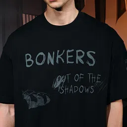 Bonkers Corner Men Batman Printed Raw Edge T-shirt image 4