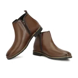 SHOZANIA Men Round-Toe Chelsea Boots image 5