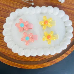 Radhya Accessories Women Set of 4 Flower Har Clips Card-image-76