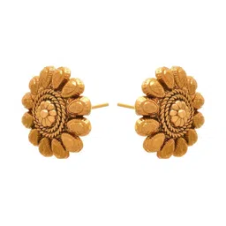 JFL - JEWELLERY FOR LESS Traditional Ethnic One Gram Gold Plated Designer Stud Earring image 2