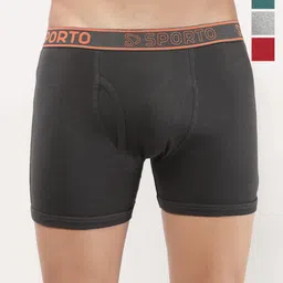Sporto by Macho Pack Of 4 Mid-Rise Long Trunks-picture-9