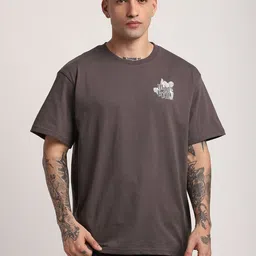 R&B Typography Printed Drop-Shoulder Sleeves Cotton T-shirt image 2