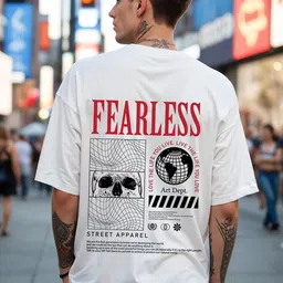 MaverIQ Men Graphic Printed Round Neck Cotton Oversized T-shirt-picture-24