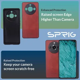 SPRIG Realme 11 Pro Matte PU Leather Back Cover image 5
