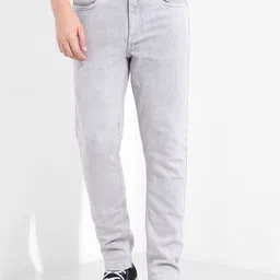 The Indian Garage Co Men Slim Fit Mid-Rise Low Distress Heavy Fade Jeans-image-25