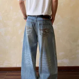 StyleCast Men Wide Leg Mid-Rise Light Fade Jeans image 4