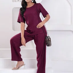SIDDHANAM Round Neck Top With Trousers Co-Ords image 5