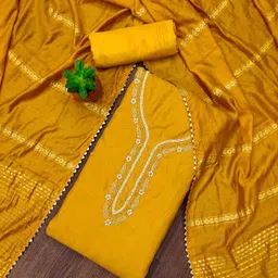 KIMISHA Floral Embellished Unstitched Dress Material-picture-40