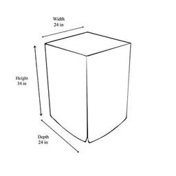 The Furnishing Tree Blue PVC Washing Machine Covers image 4