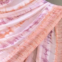 HERE&NOW Tie and Dye Pure Chiffon Jamdani Saree image 2