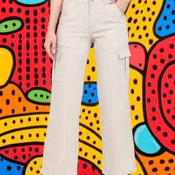 DressBerry Women Beige Straight Fit High-Rise Stretchable Jeans-picture-30