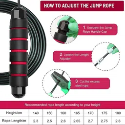 victory Professional Adjustable Skipping Rope Speed Cable With Comfortable Handles Speed Skipping Rope image 2