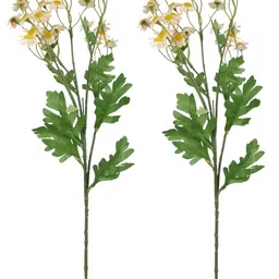 TAYHAA Yellow 2 Pieces Artificial Flower With Pot image 3