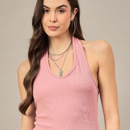 R.Code by The Roadster Life Co. Women Vertical Striped Halter Neck Tank Top-picture-16