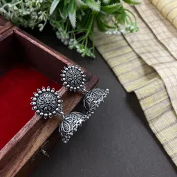 NAMAN ARTS Silver Plated Oxidised Jewellery Set image 4