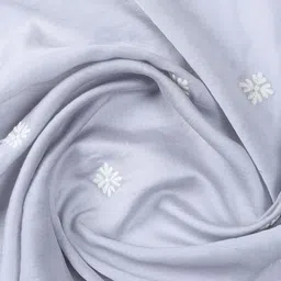 Meena Bazaar Floral Printed Mirror Work Unstitched Dress Material image 3