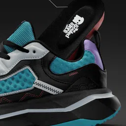 The Souled Store Men Printed PU Sneakers image 5