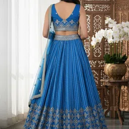 Jomso Embellished Sequinned Semi-Stitched Lehenga & Blouse With Dupatta image 4