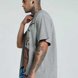 Puma Getting Crafty Graphic Printed Pure Cotton Oversized Fit Basketball T-Shirt image 2