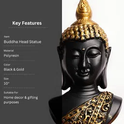 INTERNATIONAL GIFT Black Buddha Idol Showpiece image 4