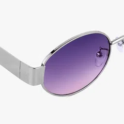 PELLE LUXUR Unisex Oval Sunglasses with UV Protected Lens PLSG8048 image 3