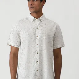 Greenfibre Men Slim Fit Opaque Printed Casual Shirt-picture-27