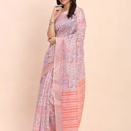 Astita Tribal Print Zari Saree image 3