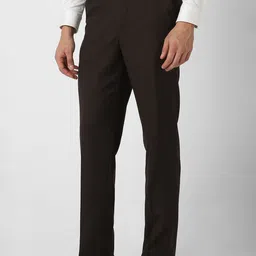 Van Heusen Men Regular Fit Mid Rise Flat Front Formal Trousers image 5