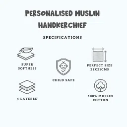 Bibliophiles Kids Pack of 6 Soft Muslin Handkerchief image 2