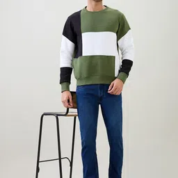 Parx Men Colourblocked Hooded Pullover Sweatshirt image 3