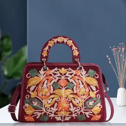 EVEDA Women Floral Printed Structured Satchel Bag-picture-22