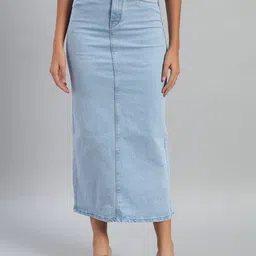 Chemistry Straight Midi Denim Skirt-picture-37