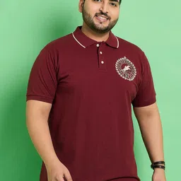 bigbanana Plus Size Sports Printed Cotton Polo Collar Bio Finish T-shirt image 3