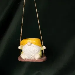artecasa Cute Hanging Gnome Planter on Swing Ceramic Vase-picture-41
