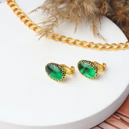 FirstBlush Oval Studs Earrings image 2