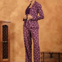 KALINI Floral Printed Top With Trousers & Blazer Co-Ords image 5