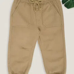 pantaloons baby Pantaloons Boys Solid Pure Cotton Mid-Rise Parachute Trousers-picture-49