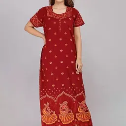 AAKARSHANA CREATION Printed Maxi Nightdress-picture-22