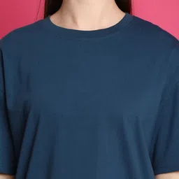 Metronaut Women Pack Of 2 Graphic Printed Round Neck Cotton Oversized T-shirts image 2