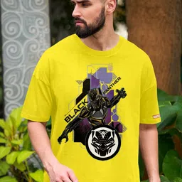 Metronaut Men Printed Drop-Shoulder Sleeves T-shirt-image-68
