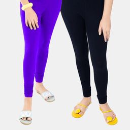 Tik Tok WEARS Girls Blue Churidar Length Leggings-picture-17