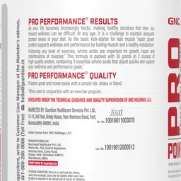 gnc Pro Performance Power Protein- 2 pounds, Double Rich Chocolate Whey Protein image 3