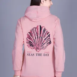 Deefab Women Printed Hooded Sweatshirt image 5