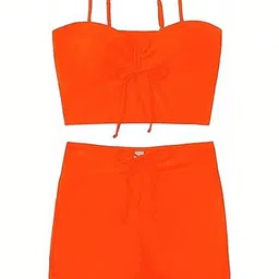 Rlanos Crop Top With Shorts Co-Ords image 3